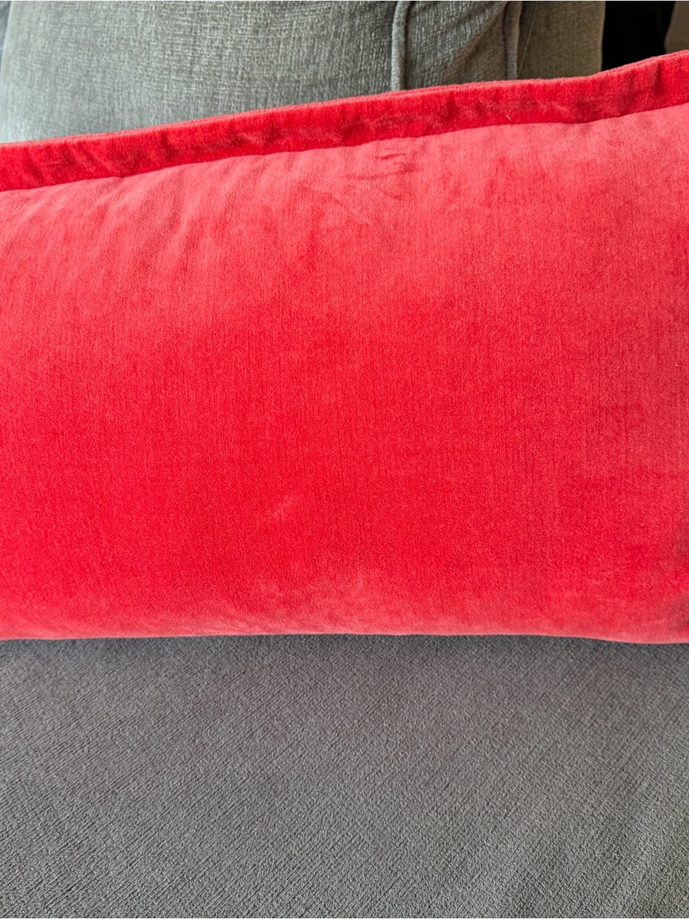 Tommy Hilfiger— Red Velvet Decorated Pillow